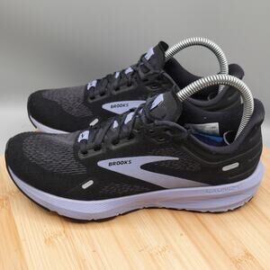 Brooks Shoes Womens Size 7 Black Purple Blue Launch 9 Athletic Running Sneakers